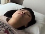 Asian teen gives a fetish blowjob