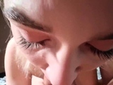 Great homemade morning blowjob from amteur blonde wife