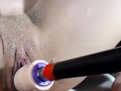 machine-dildo-destroys-creamy-squirting-milf-pussy