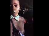 Ebony Hoe At Outdoor Party