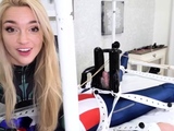 Amateur blonde teen rides cock and anal