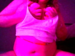 Big boobs milf masturbates with her dildo