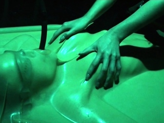 Extreme fetish latex play