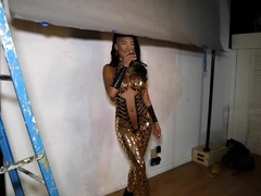 Busty brunette with big boobs rides cock