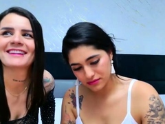 Beautiful amateur brunette lesbians at play