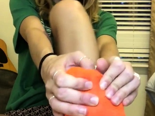 Close up foot fetish on cam