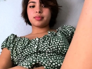 Small titted teen from EU masturbating