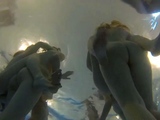 Lesbian underwater orgy