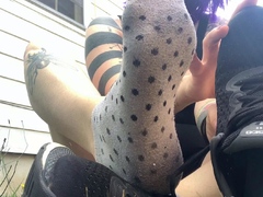 Foot fetish Close up feet and toes tease