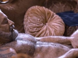 Ebony stud assdrilled by horny DILF