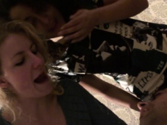 Blonde Brunette Lesbians Sucking And Fucking In Club Toilet